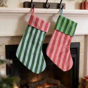 Vintage <b>Striped</b> Christmas <b>Stockings</b> High Quality Cloth Classic Style Gift <b>Stockings</b> - Product Image 2