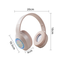 Headphone Bluetooth Nirkabel Nyaman Dipakai Headset Bercahaya untuk Hadiah