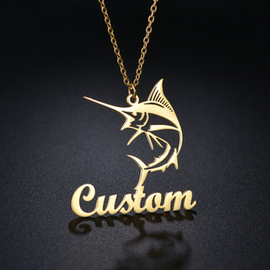 <span class=keywords><strong>Collier</strong></span> en acier inoxydable personnalisé <span class=keywords><strong>avec</strong></span> <span class=keywords><strong>image</strong></span> d'animal de dessin animé et pendentif peint à la main, chaîne à maillons – Cadeau tendance - Product Image 2