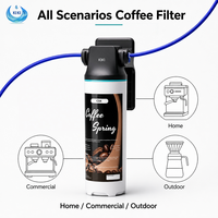 Cartouche de filtre à eau multi-usages sous évier avec minéraux de magnésium pour machine à café expresso, cafetière à filtre, maison, café, bureau