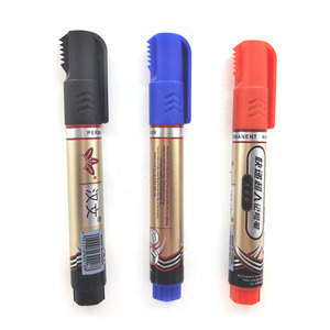 Juego de Marcadores Permanentes Recargables de Alto Rendimiento, No Tóxicos, con Puntas Oblicuas y Planas para CD, Negro, Rojo, Azul, a Buen Precio - Product Image 3