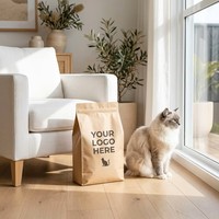 Litière pour chat en amidon de maïs, granulés de papier ultra-légers, biodégradables, écologiques, haute absorption, non agglomérants, faible teneur en poussière