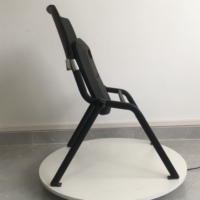 Chaise d'entraînement pliable noire en plastique PP pour étudiants
