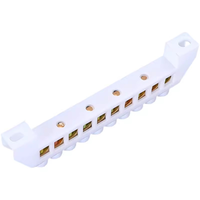 Bloc de bornes sur rail DIN, type pont, pour distribution de terre neutre, connecteur électrique