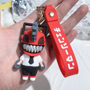 Nuevas figuras de Chainsaw Man en 3D, llaveros ligeros de PVC de 8 cm, mosquetón, colgante de dibujos animados para bolso, accesorios para coche para fans - Product Image 6