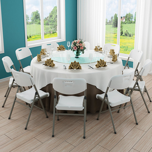 Foldable <b>Round</b> <b>Dining</b> <b>Table</b> Plastic Minimalist Modern Style For Home Small Apartment Use - Product Image 2