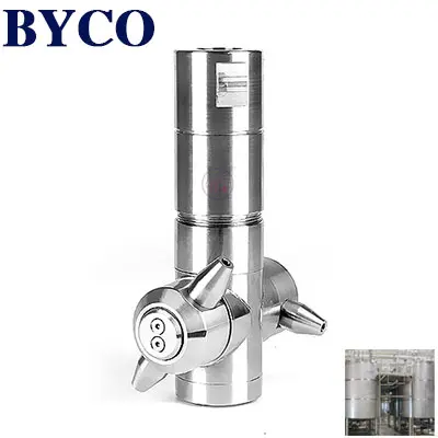 BYCO-arandela IBC de alta presión con rango de 20m, boquilla de lavado de tanque giratoria
