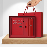 Set de Regalo de Cuaderno A5 Personalizable para Empresas, Cuaderno de Cuero PU, Bolígrafo y Termo, Venta al Por Mayor para Eventos Corporativos