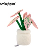 Boneka Mewah Calla Lily Merah Muda untuk BROS, Hadiah Ulang Tahun yang Menyenangkan, Buket Hiasan Tanaman Hijau