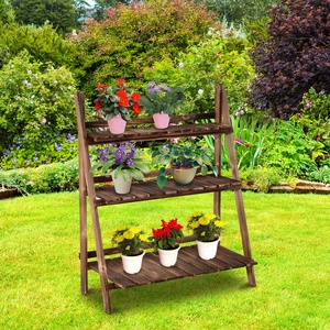 Support à <span class=keywords><strong>plantes</strong></span> en bois massif à 3 niveaux, étagère autoportante respirante, durable, écologique, mobilier <span class=keywords><strong>de</strong></span> <span class=keywords><strong>jardin</strong></span> moderne <span class=keywords><strong>pour</strong></span> l'extérieur - Product Image 5
