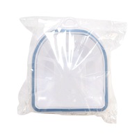 Bol carré professionnel en plastique pour trempage des ongles, double couche, couvercle amovible, écologique, pour le retrait du vernis à ongles et du gel à base d'eau