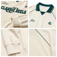 Maillot de football personnalisé YZ à manches longues, design brodé, logo thermocollé, maillots de football vintage pour jeunes