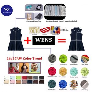 Vestido de Tenis Personalizado con Cuello Polo, de Secado Rápido, Transpirable, Tejido Ecológico, Traje Deportivo Suave para Mujer - Product Image 5