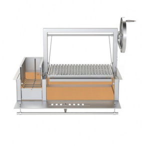 Grill en briques intégré, cuisine moderne argentine, hauteur réglable, en acier inoxydable, pour plus de 5 personnes, commande par bouton - Product Image 1