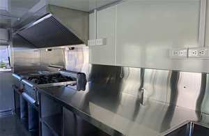 Carrito de Comida Cuadrado de Acero Inoxidable SANSHELL <span class=keywords><strong>FR500</strong></span> de Alta Calidad, Móvil, para Cocina China de Pizza Rápida, con Ruedas, Camión de Comida Rápida, CE - Product Image 5