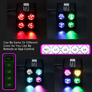 Kit de plafonnier de <span class=keywords><strong>voiture</strong></span> 36W 4 ports Twinkle RGBW effet étoile filante, contrôle par application, éclairage de plafond en fibre optique - Product Image 4