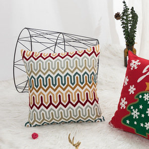 Funda de almohada con bordado de Feliz Navidad, cubierta de cojín de lujo con decoraciones modernas para el hogar, estilo bohemio, 2022 - Product Image 3