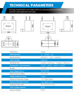 คาปาซิเตอร์มอเตอร์ AC รุ่น <span class=keywords><strong>CBB61</strong></span> พร้อมขา SH 1-15UF 250-450VAC สำหรับเครื่องปรับอากาศและเครื่องใช้ไฟฟ้าภายในบ้าน - Product Image 4