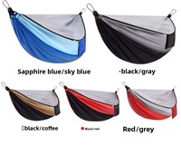 Hamac moustiquaire portable léger en parachute anti-insectes pour le camping, style à fixation par cordes