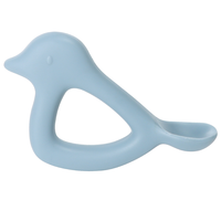 Cuillère d'apprentissage en silicone en forme d'oiseau pour bébé, ustensile d'alimentation facile à saisir pour tout-petits, couverts d'apprentissage pour la maison