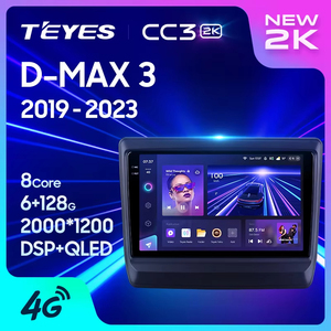 Teyes CC3 2K สำหรับ lsuzu D-MAX 3 <span class=keywords><strong>RG</strong></span> 2019-<span class=keywords><strong>2023</strong></span>เครื่องเล่นวิดีโอมัลติมีเดียระบบนำทาง GPS แอนดรอยด์10ไม่มี2DIN 2 DIN - Product Image 1