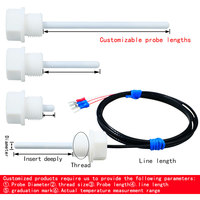 Sonde de température en téflon PTFE PT100 à quatre points filetés, résistante à la corrosion et aux acides et aux alcalis