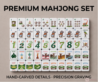 Jeu de Mahjong de Golf en Acrylique 160 Tuiles Sculptées, Jeu Classique pour Soirée, Jeu de Table à Domicile, Coffret Cadeau Amusant, Emballage Non Toxique CE