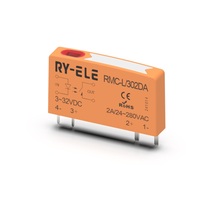 RY-ELE 24V Miniatur Solid State Relay 4 Pin Kontrol Industri SSR RMC-L/606DA PCB Desain Ultra-Tipis 6A DC AC Daya Tinggi Epoxy