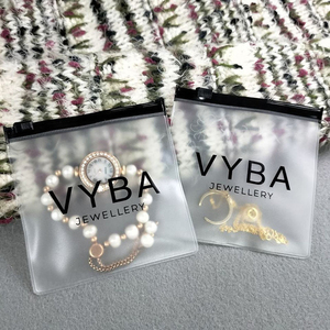 Sac d'emballage en plastique transparent PVC personnalisé sacs de haute qualité PVC bijoux pochette avec fermeture éclair boucle d'oreille sac à fermeture éclair avec logo - Product Image 3