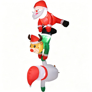 Decoración Navideña Inflable de 2.4m con Luz para Ventana, Pared o Interior, Papá Noel Escalando por <span class=keywords><strong>la</strong></span> Pared - Product Image 5