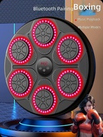 Machine de boxe musicale N1 Smart, cible de boxe électronique murale, 6 pads LED, entraîneur de frappe interactif, salle de sport à domicile