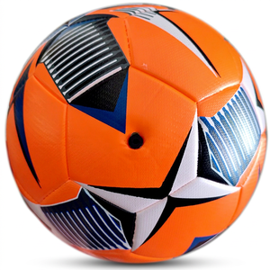 Ballon de football professionnel JNA Group, écologique, blanc, noir, jaune néon, motif géométrique, pour entraînement et matchs - Product Image 3