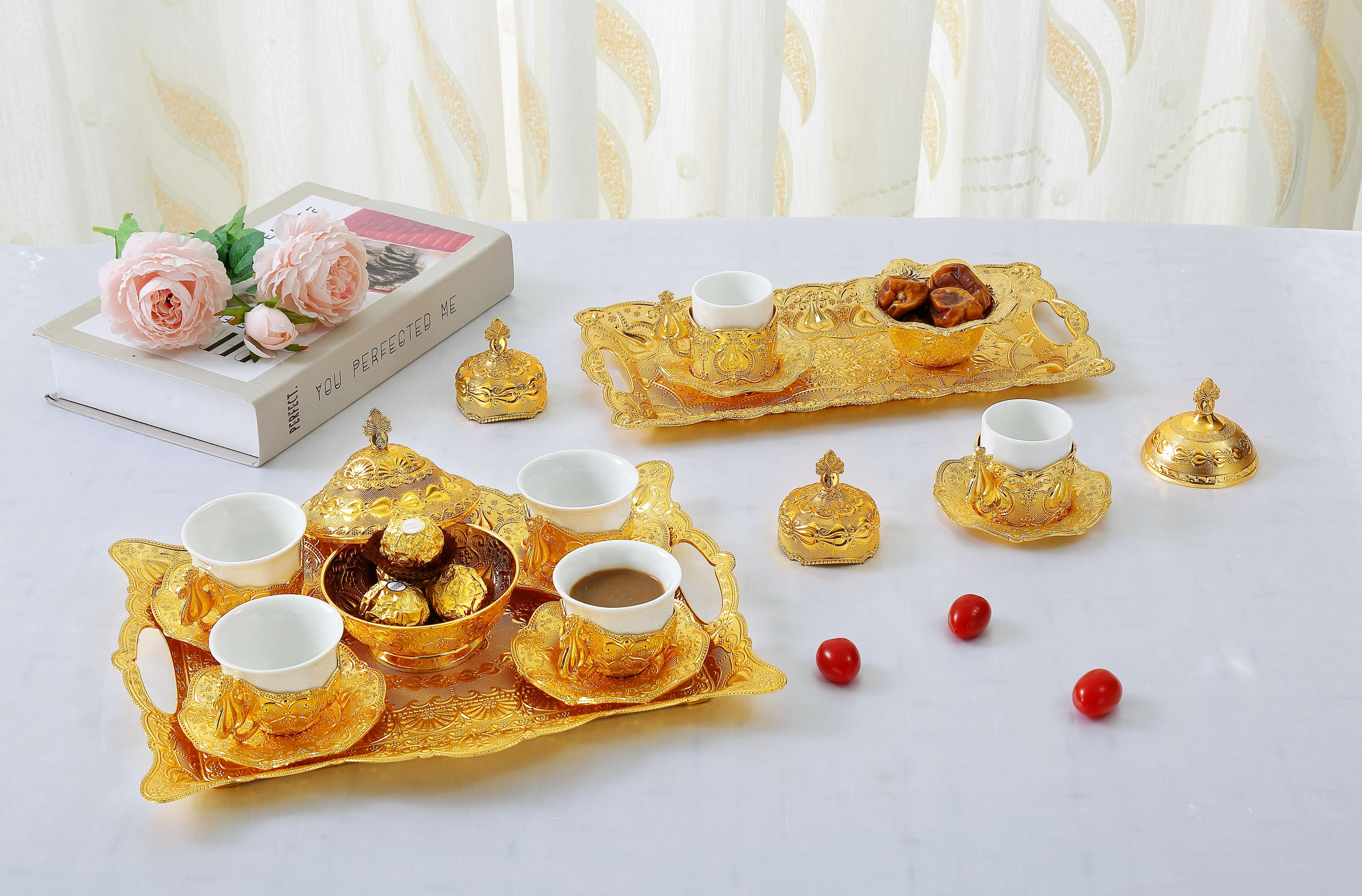 Luxury Tableware - Zamzam Water Gift Set in Gold Plated Zinc Alloy