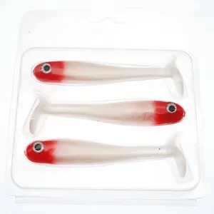 FJD 4" 10G TPR Soft Worm Lure Trout Lure Artifical Pesca Bait Minnow Hollow Belly Paddle Tail Swimbait