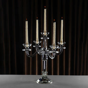 Candelabro de Cristal de 5 Brazos con Forma de Pastinaca, Decoración para Bodas y Hogar, Portavelas de Cristal - Product Image 6