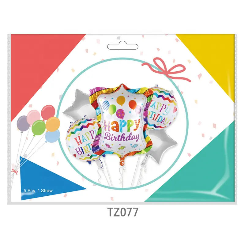 Wholesale Holiday Festival Foil Happy Birthday Balloons Party Decorations