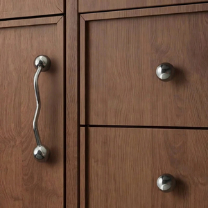 Mid-century Wavy Zinc Alloy Pull Handles for Kitchen Cabinets Drawers Wardrobes Dressers &amp; Cupboards - Product Image 5