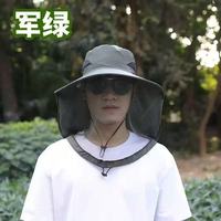 Sombrero de ocio plegable de malla con mosquitera de ala ancha, ideal para pesca al aire libre y apicultura, venta al por mayor, tipo bucket.