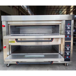 Four à pizza à gaz commercial à 2 étages et 6 plateaux, <span class=keywords><strong>prix</strong></span> des fours de boulangerie, four à vapeur en <span class=keywords><strong>pierre</strong></span>, équipement de cuisson - Product Image 2