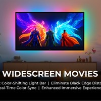 Bande lumineuse LED intelligente pour téléviseur, double mode Wi-Fi, kit de rétroéclairage ambiant, synchronisation d'écran, scène dynamique pour salon
