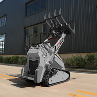 Mini Skid Steer Loader Kecil Bermesin Diesel Honda, Standar EPA CE, Harga Pabrik, Kompak, Serbaguna, Daya Gali Tinggi