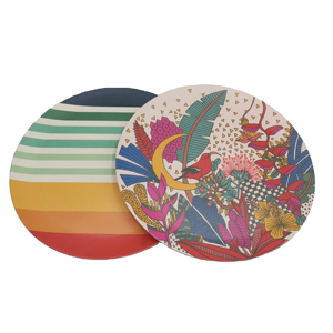 Platos Planos de Bambú Personalizados al por Mayor de 10 Pulgadas (25 cm) para Restaurantes - Product Image 1