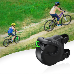 Corde de remorquage pour vélo, réglable, noire, pour cyclisme parent-enfant, utilisation en extérieur - Product Image 1