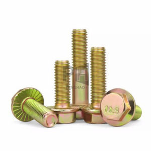 Vis à bride dentée M6 M8 M10 M12 Grade 10.9 avec boulon antidérapant, vis <span class=keywords><strong>hexagonale</strong></span> haute résistance zinguée avec joint OEM - Product Image 1