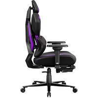 Chaise de jeu en tissu de haute qualité, chaise de bureau ergonomique inclinable pivotante, repose-pieds rétractable, accoudoirs réglables en 3D, vérin à gaz à 4 positions