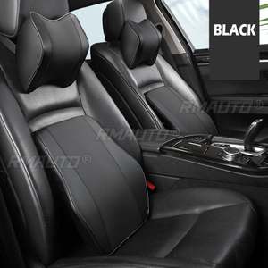 Memory Foam Car Headrest <b>Pillow</b> Leather Seat Supports Sets Back Cushion Adjustment Auto Neck Rest Lumbar <b>Pillows</b> - Product Image 3