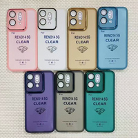 Coque en TPU souple transparente de luxe pour Oppo Reno 14 Pro 14F 13F protection d'objectif coque arrière pour oppo Find X8 coques ultra colorées