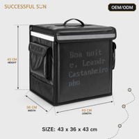 Sac à dos isotherme pour livraison de repas avec écran LED programmable, grande taille, étanche, bande réfléchissante de sécurité, vente en gros en vrac, direct usine
