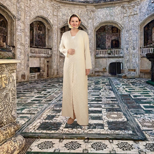 Elegant Long Sleeve Abaya <b>Coat</b> Embroidery Loose Fit Ankle Length Muslim <b>Cardigan</b> for Spring Autumn open front abaya - Product Image 3