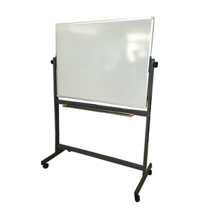 <span class=keywords><strong>Pizarra</strong></span> blanca rodante <span class=keywords><strong>negra</strong></span> <span class=keywords><strong>grande</strong></span> con soporte, <span class=keywords><strong>pizarra</strong></span> blanca magnética móvil en oficina y aula, marco de acero y aluminio - Product Image 1
